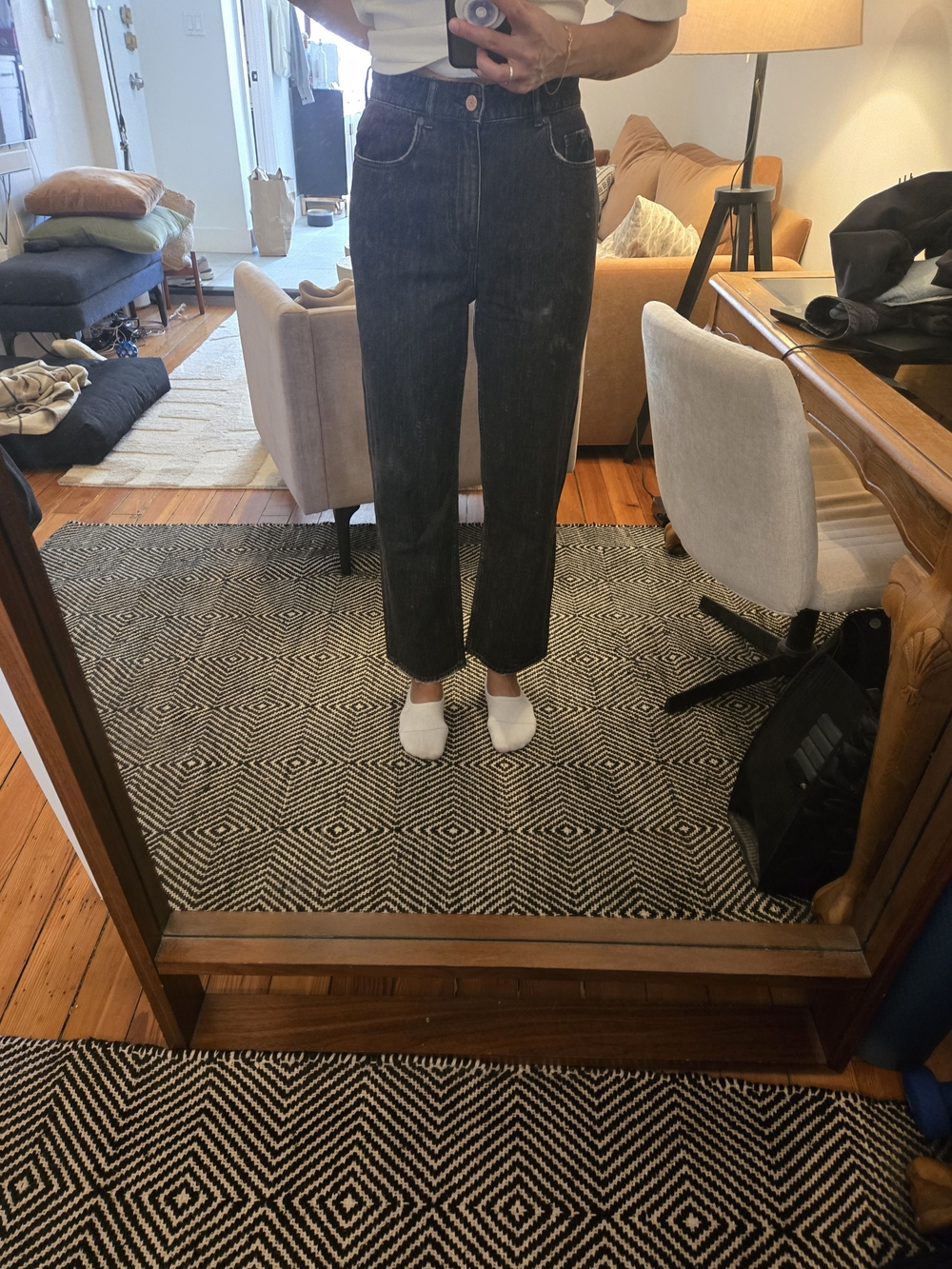 Rebecca Taylor Black Straight-Leg Jeans